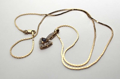 Lot 637 - A 14ct yellow gold flatlink necklace...