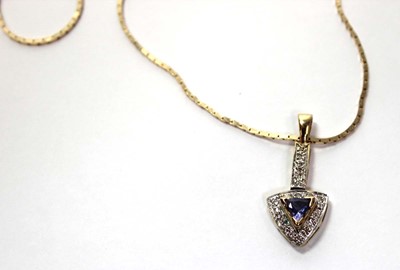 Lot 637 - A 14ct yellow gold flatlink necklace...