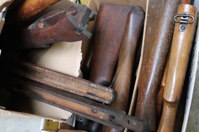 Lot 1353 - Box of Enfield forends and stocks, and...