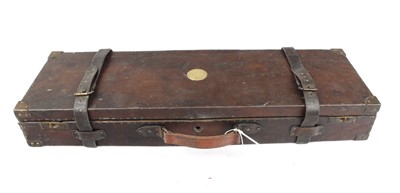 Lot 1465 - Leather gun case for restoration, interior for...