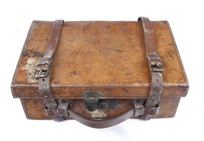 Lot 1466 - Leather cartridge magazine, 5 internal...