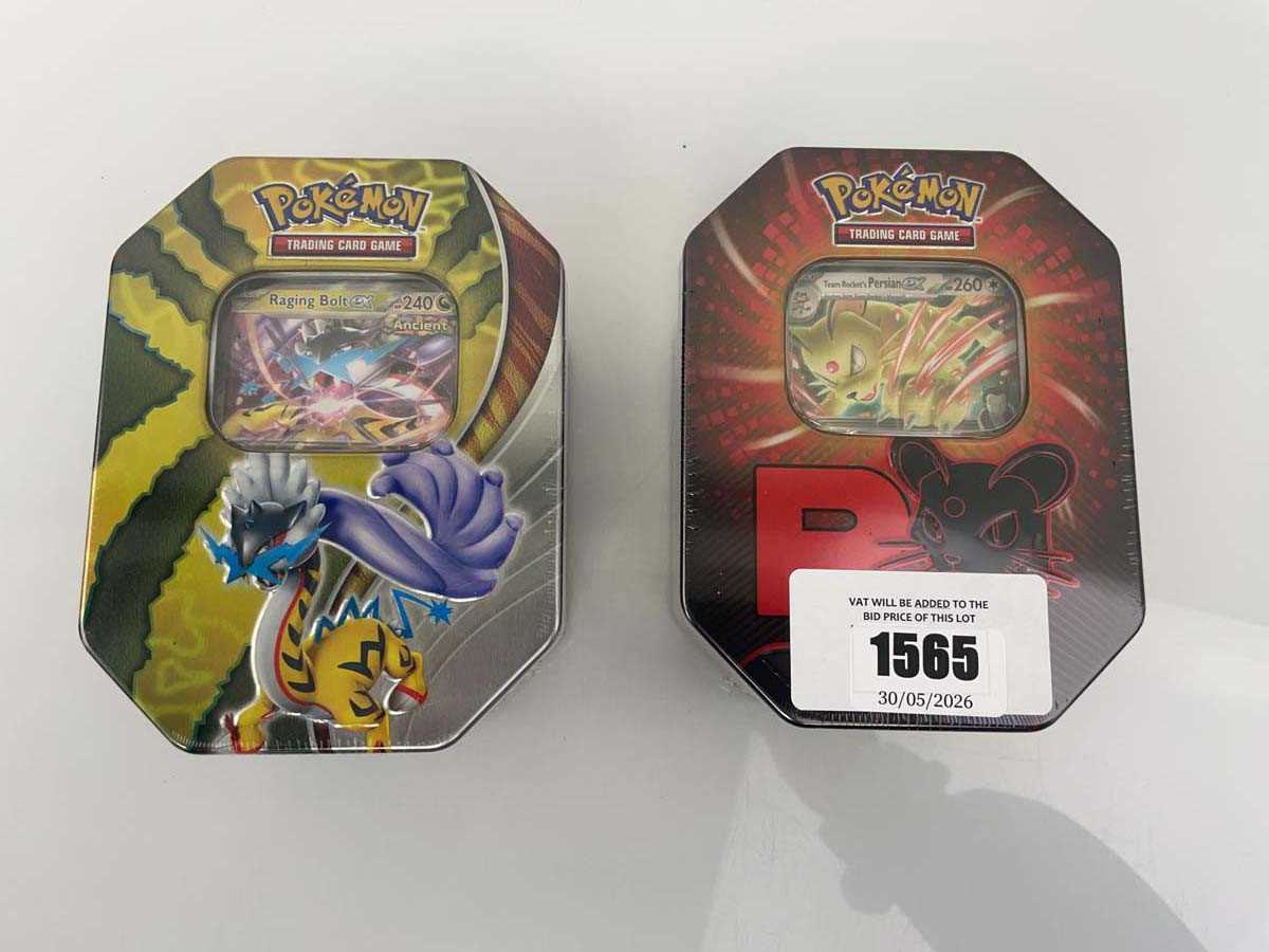 Lot 1565 - (2) Pokémon TCG: Team Rocket Tin & Pokémon TCG:...