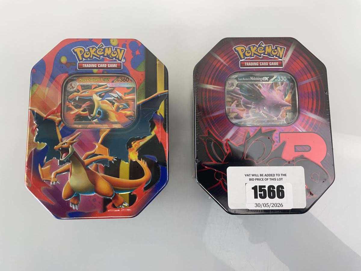 Lot 1566 - (2) Pokémon TCG: Team Rocket Tin & Pokémon TCG:...