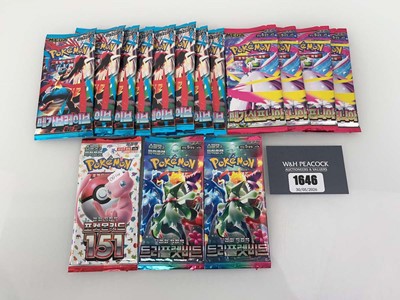 Lot 1646 - Korean Pokémon TCG Booster Packs from sets M1L...