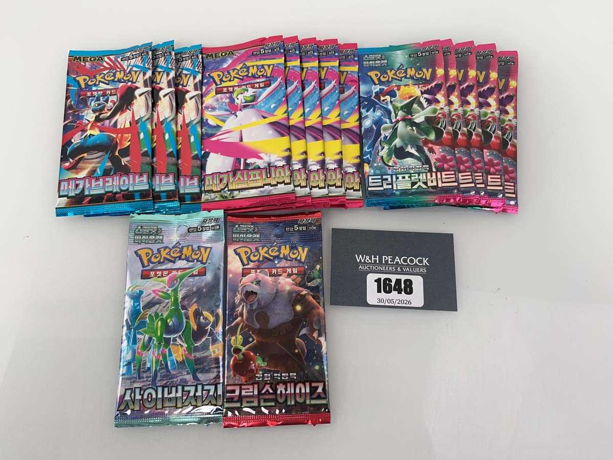 Lot 1648 - Korean Pokémon TCG Booster Packs from sets M1L...