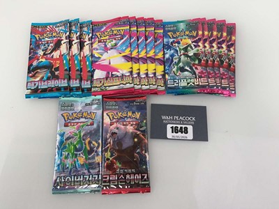 Lot 1648 - Korean Pokémon TCG Booster Packs from sets M1L...