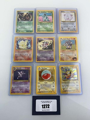 Lot 1272 - 9 Top Loaded Pokémon TCG Vintage Holographic...