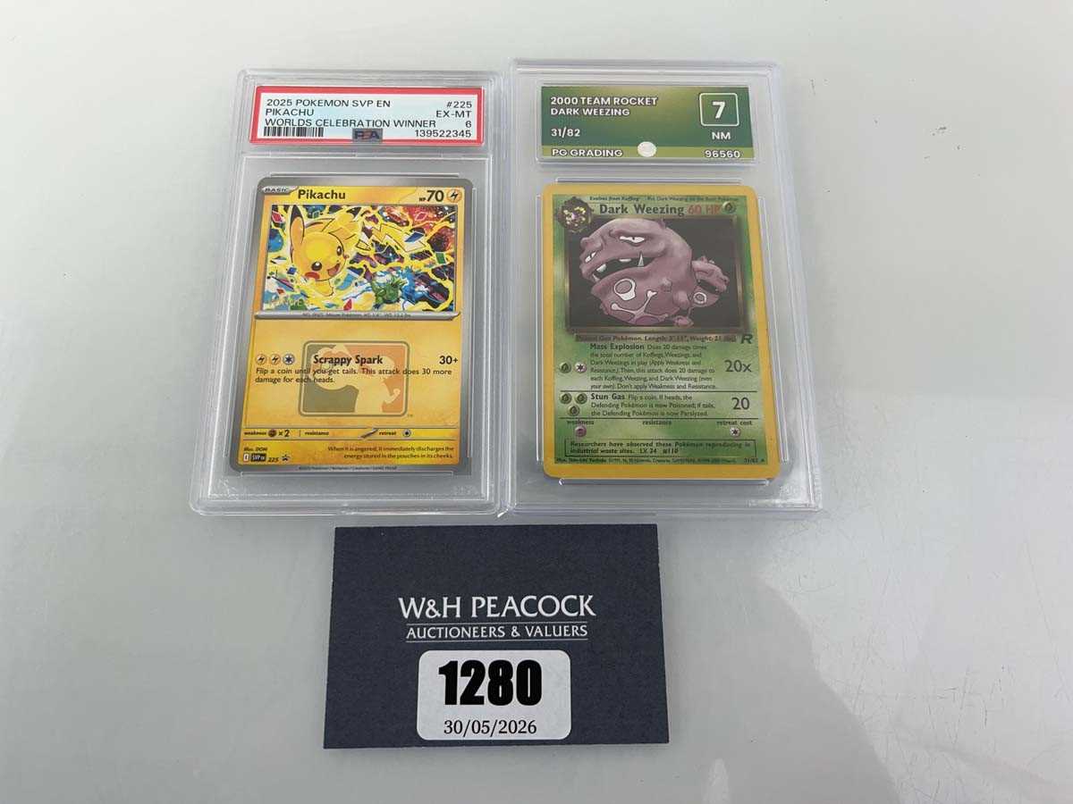 Lot 1280 - (2) 2025 Pokémon SVP Worlds Celebration Winner...