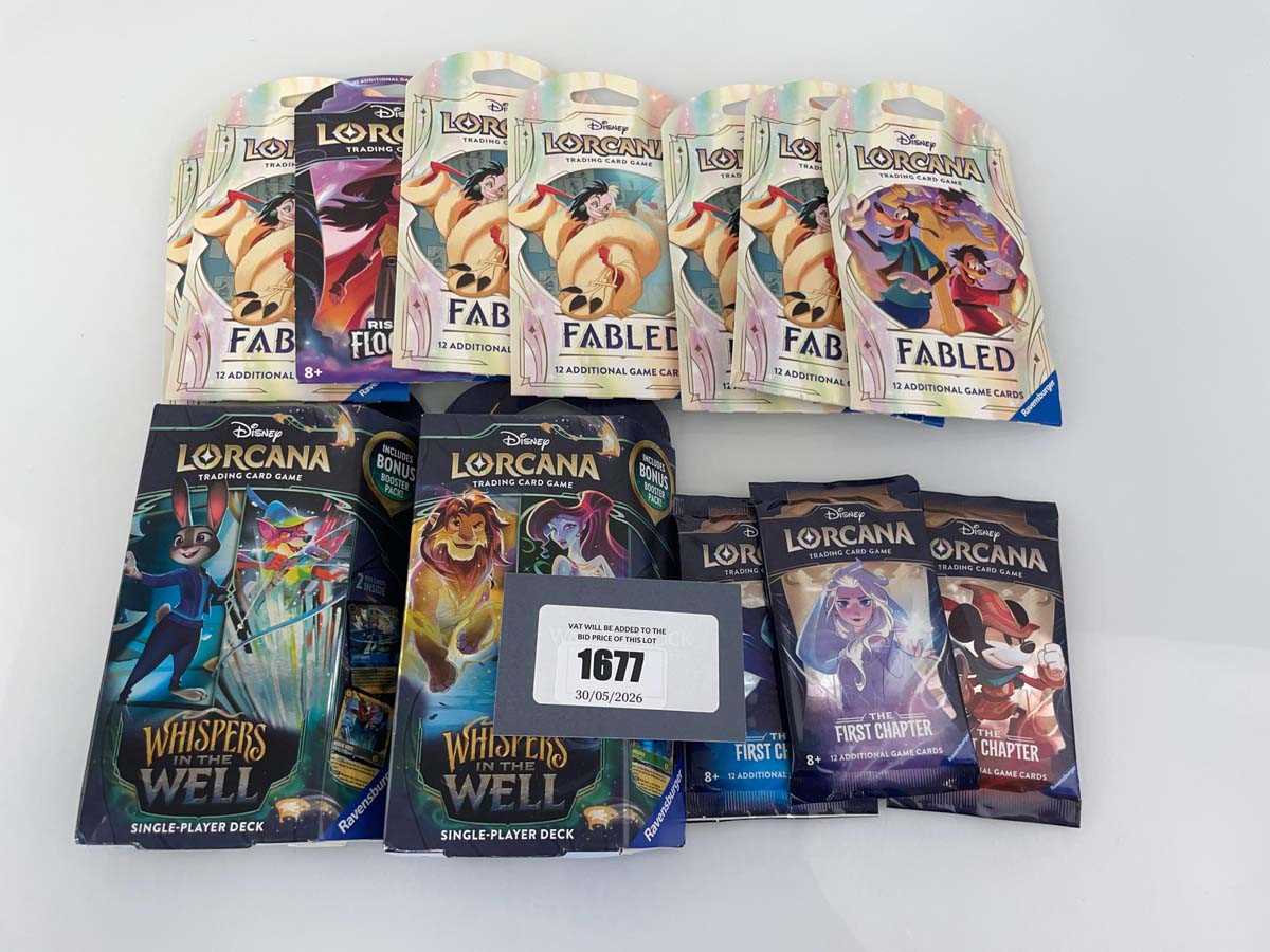 Lot 1677 - Disney Lorcana TCG: Fabled (7), Rise of the...
