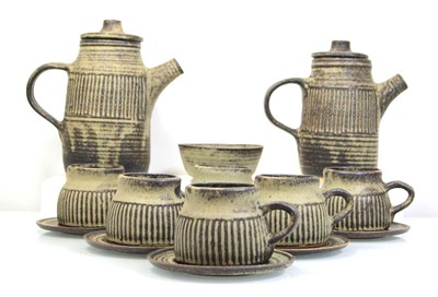 Lot 189 - A studio pottery six sitting tea/coffee...