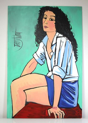 Lot 192 - Terry Wood (b.1952), Study of a seated female...