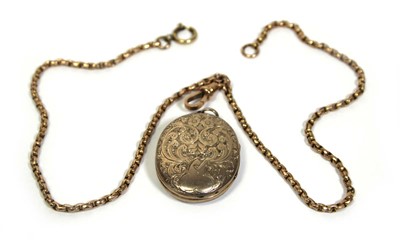 Lot 665 - A yellow gold belcher link watch chain with...