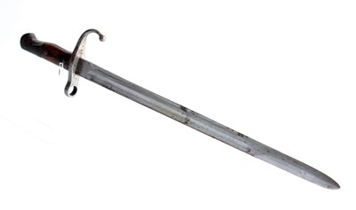 Lot 64 - Turkish M1890 sword bayonet, ricasso and spine...