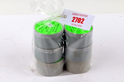 Lot 2702 - Six boxes Sellier & Bellot 9mm x 17/380 blank...