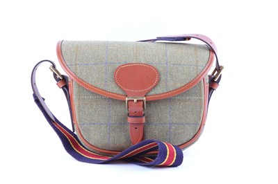 Lot 39 - A Martin Jones tweed and leather cartridge bag,...