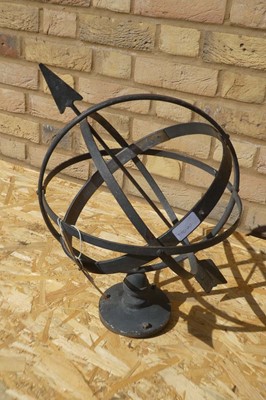 Lot A decorative wrought iron garden sun dial with...