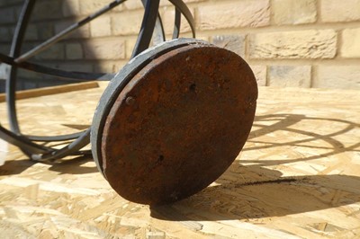 Lot A decorative wrought iron garden sun dial with...
