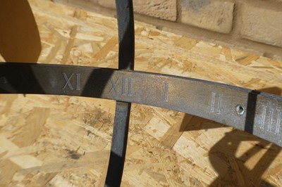 Lot A decorative wrought iron garden sun dial with...
