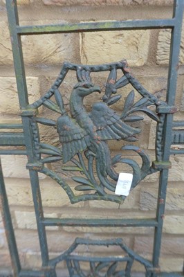 Lot Pair of decorative Wrought iron Phoenix panels...