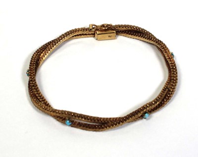 Lot 683 - An 18ct yellow gold double feather link...