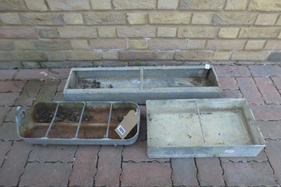 Lot Cast iron piglet feeder together with 2...