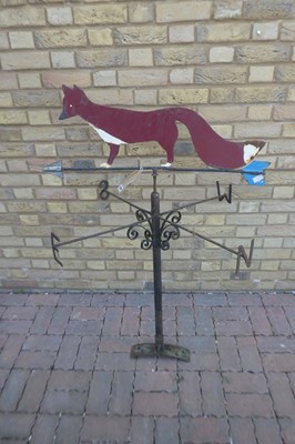 Lot Decorative Wrought Iron Fox themed Weather Vein