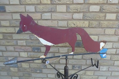 Lot Decorative Wrought Iron Fox themed Weather Vein