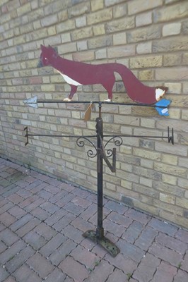 Lot Decorative Wrought Iron Fox themed Weather Vein