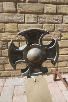 Lot Pair of decorative Brass Celtic Cross emblem...