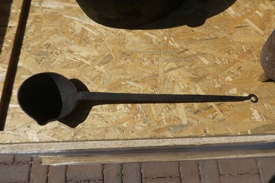 Lot 2 Cast Iron single handled Cauldrons together...