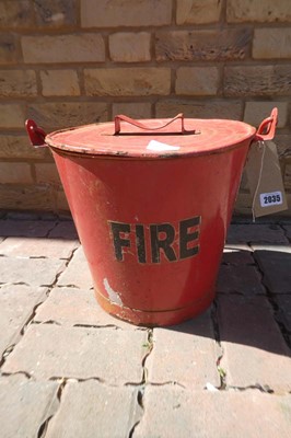 Lot Galvanised single handled "Fire" bucket