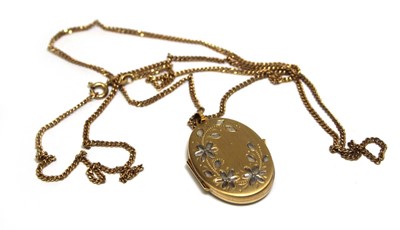 Lot 698 - A 9ct yellow gold fine curblink necklace...