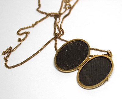 Lot 698 - A 9ct yellow gold fine curblink necklace...