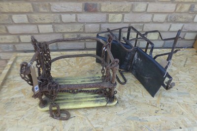 Lot Vintage Wrought Iron children's swing seat...