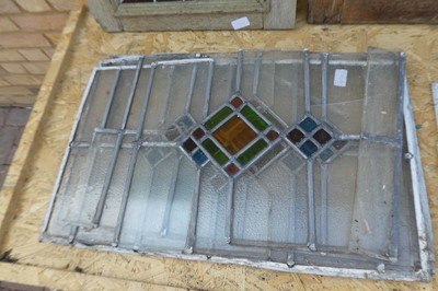 Lot Pair of Lead lined Stain glass cupboard doors...