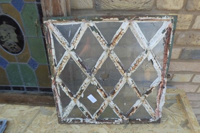 Lot Pair of Lead lined Stain glass cupboard doors...