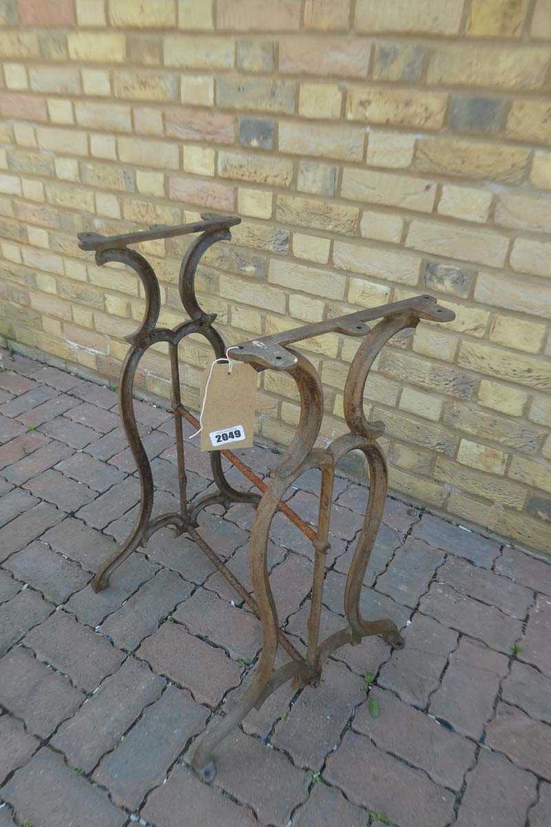 Lot Decorative Wrought Iron Flute frames table base