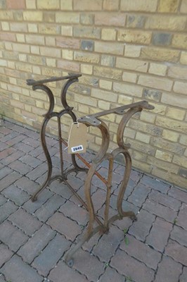 Lot Decorative Wrought Iron Flute frames table base