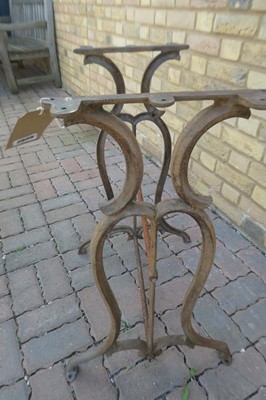 Lot Decorative Wrought Iron Flute frames table base