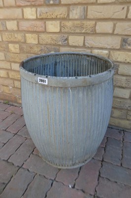 Lot Small Galvanised ribbed drum