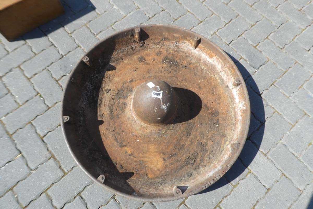 Lot Large Circular Cast Iron Mexican Hat pig feeder