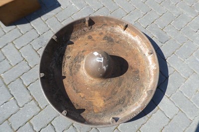 Lot Large Circular Cast Iron Mexican Hat pig feeder