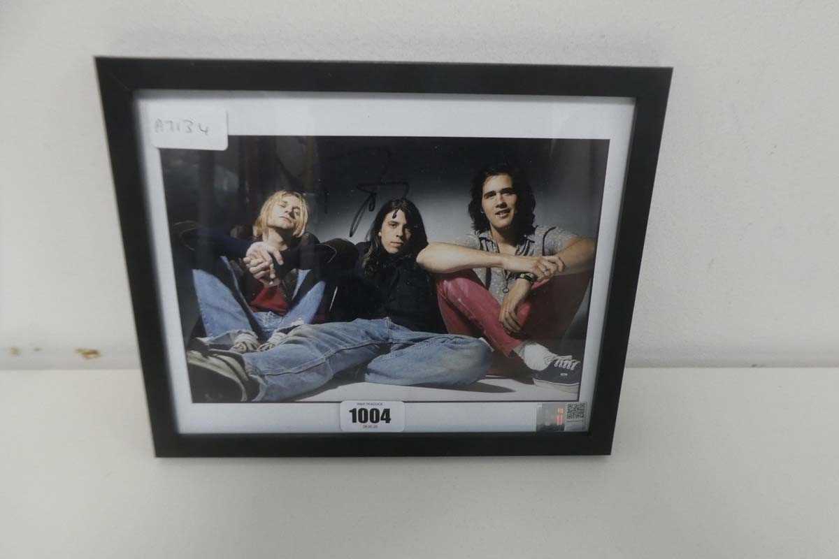 Lot 1004 - Signed picture of Nirvana (signature from Dave...