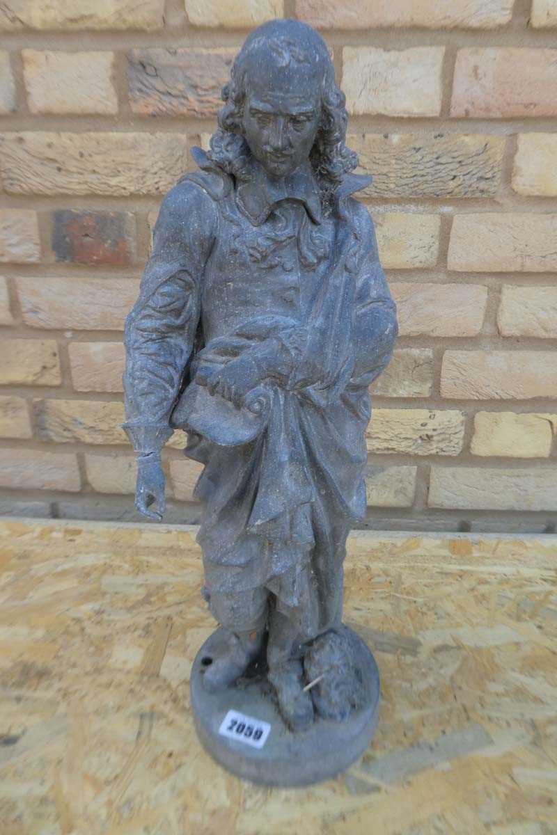 Lot Decorative metal figurine of Poet