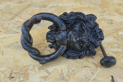 Lot Cast iron Lion head door knocker