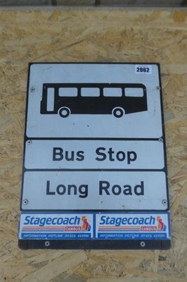 Lot metal "StageCoach" Cambridgeshire bus sign of "...