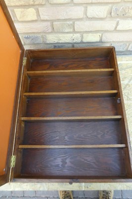 Lot Dark Oak Mirrored front cabinet with "Northern...