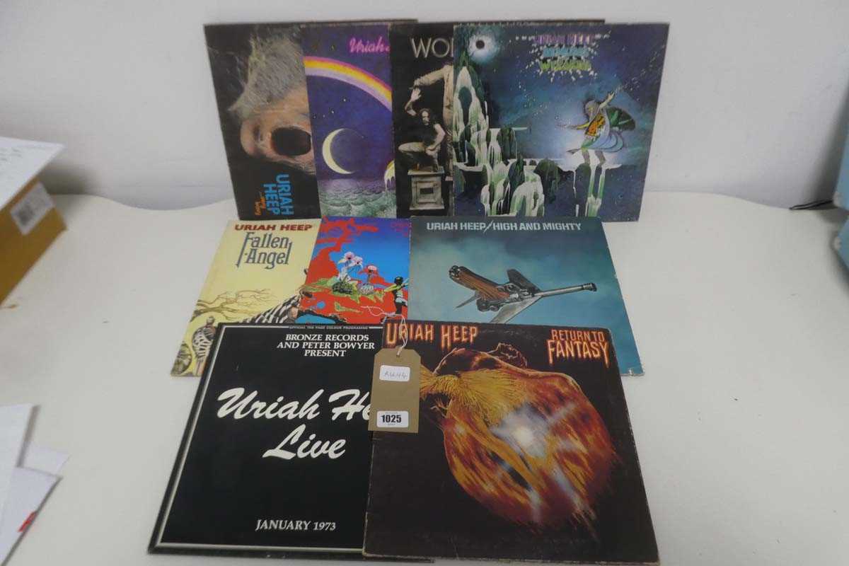 Lot 1025 - 9 Uriah Heep albums incl. High & Mighty,...