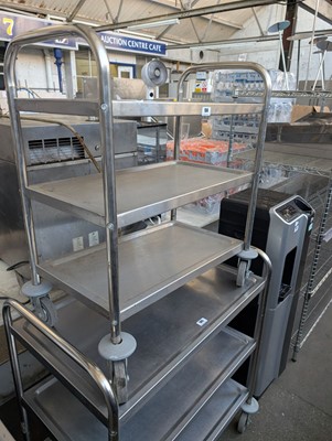 Lot 184 - 72cm stainless steel 3-tier trolley