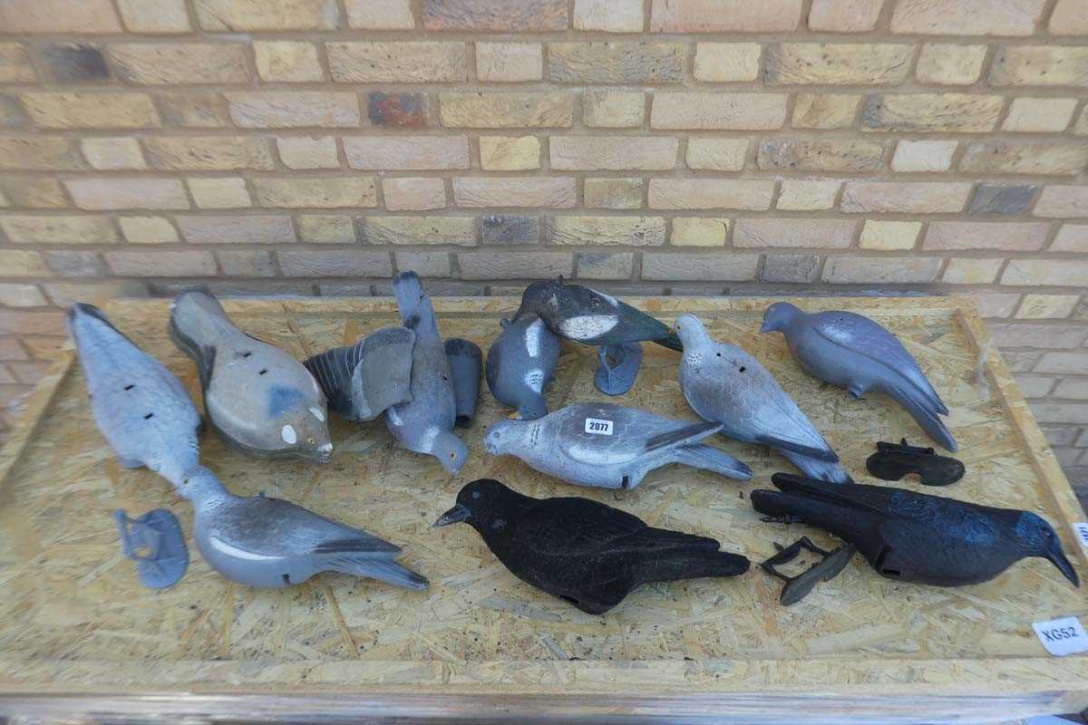 Lot Qty of decoy birds to include Pigeons, Crows,...